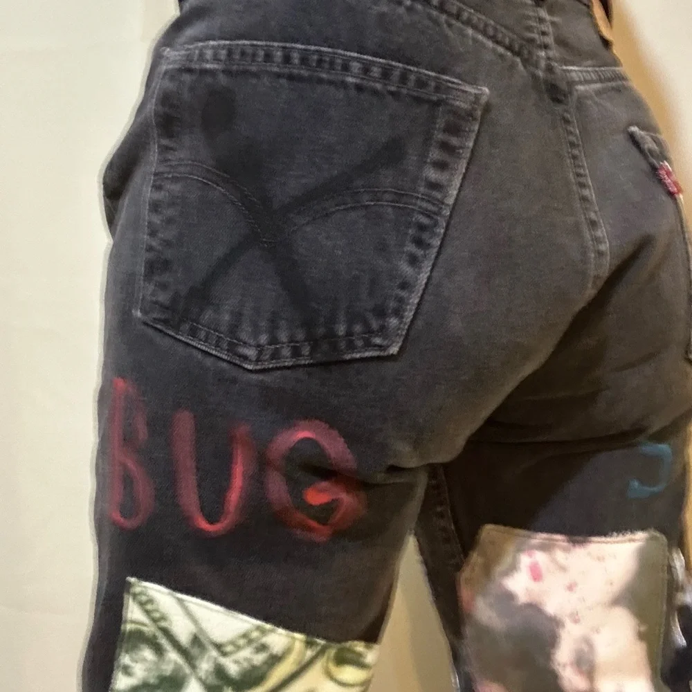 Guernika Levi’s 501 Hand-Painted Jeans Reworked Art Denim Collectible 29x34 RARE - Picture 13 of 16